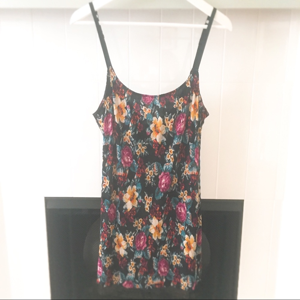 Free People Floral Mini Slip Dress